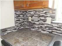 Glass backsplash