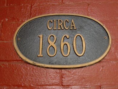 Plaque on front Porch