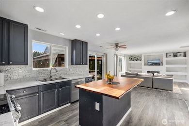 Two ways to get to the kitchen and living space!