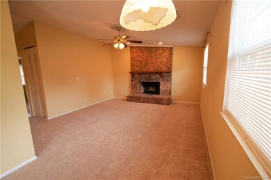All brick wood burning Fireplace with mantle, has 