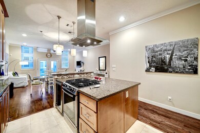 Gourmet kitchen with granite counter top.
