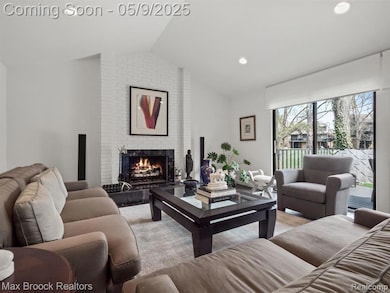Family room with fireplace
