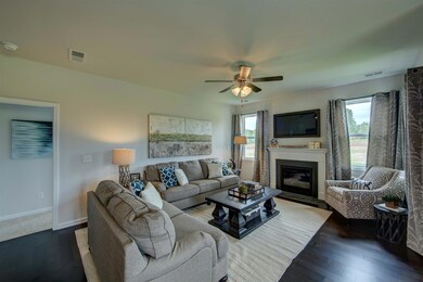 Living room with Gas Fireplace!  Picture of Model Home!