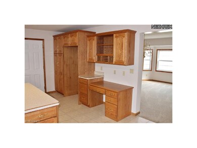 Kitchen with built-in desk