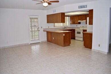 Kitchen and family room