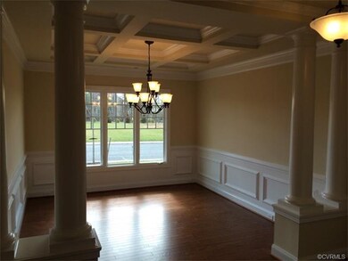 Formal dining room with coffered ceiling, picture 