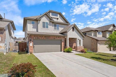 Craftsman house with board and batten siding, a g
