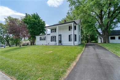 This lovely home sits on a very large corner lot.