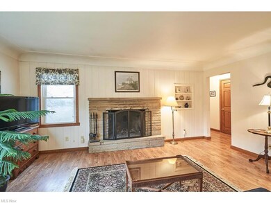 Stone fireplace in the living room