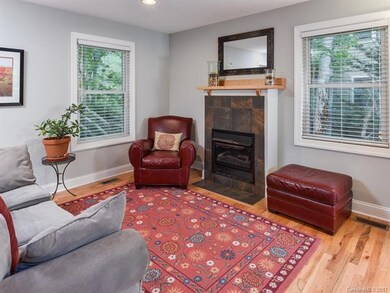 Comfortable sitting area and gas logs