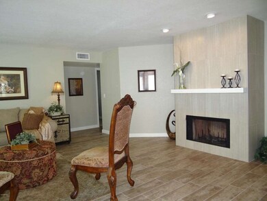 living room with fireplace