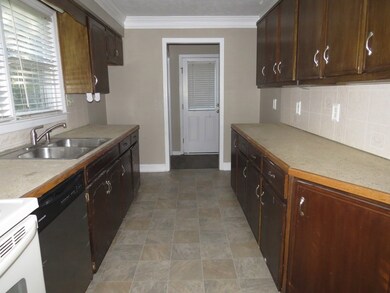 Kitchen with new vinyl flooring