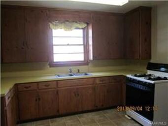 Kitchen with new gas range