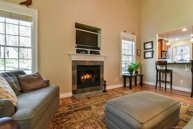 Rock and Slate Hearth with Above Mantle TV Niche