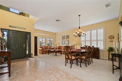 Vaulted ceiling in foyer