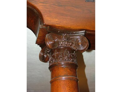 Beautiful wood work on pillars in main living area
