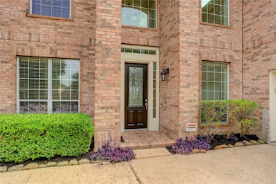 Crafted wood door welcoming you to the lovely home