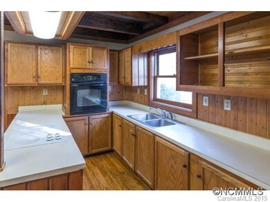 Kitchen with wall oven