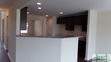 View from the great room of the kitchen.