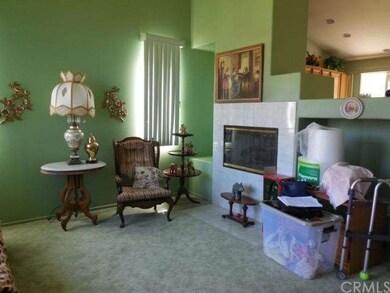 Living room and fireplace