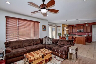 Family room and kitchen