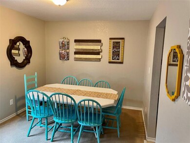 Dining area fits large table