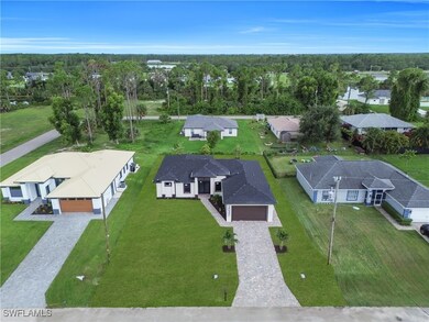 Aerial view of residential area