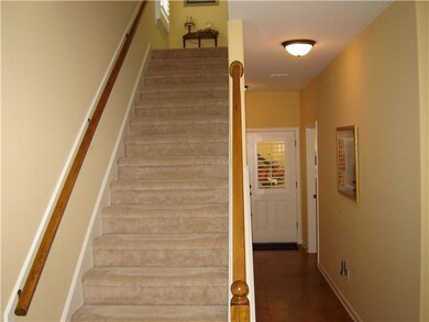 Attic steps and hallway