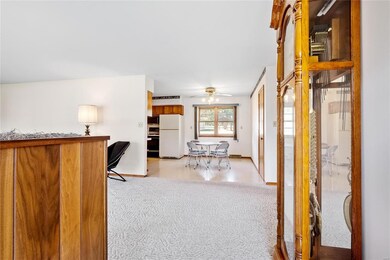 View into living room from the front door.