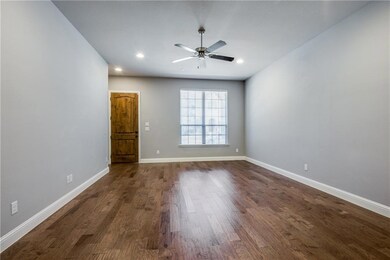 Neutral grey walls throughout this townhome