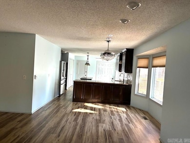 View to dining/kitchen from living room