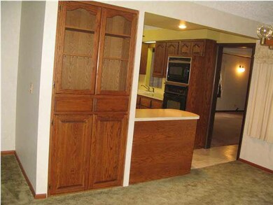 Built in china cabinet.