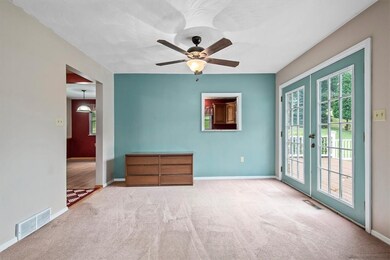 French doors lead to the massive deck.