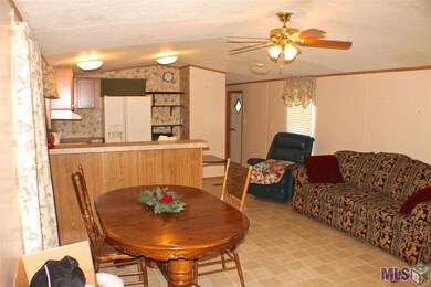 Open living, kitchen and dining area