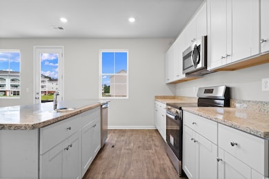 Kitchen with stainless steel appliances, a kitchen