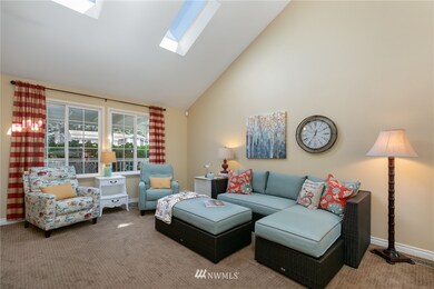 Looking back to front porch w/ large vinyl windows