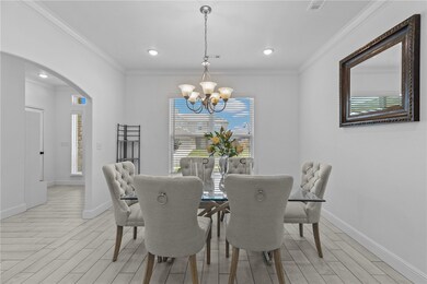 Warm inviting dining area