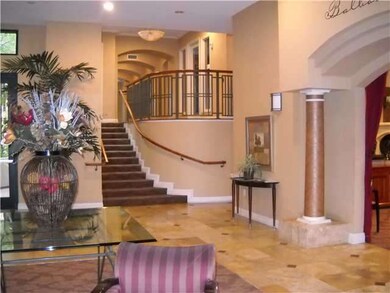 A beautiful lobby with a grand staricase makes a g