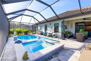 View of pool featuring outdoor lounge area, ceilin