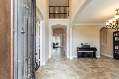 View upon entering.  The office/study is on the left side and the formal dining on the right hand side.