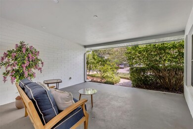 Covered patio just outside front door