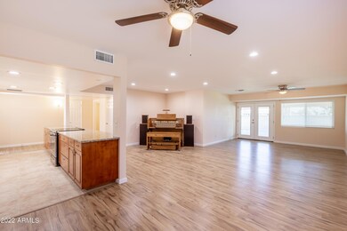 Large open living/dining room