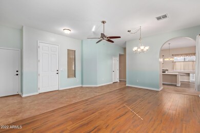 Living and dining off entry