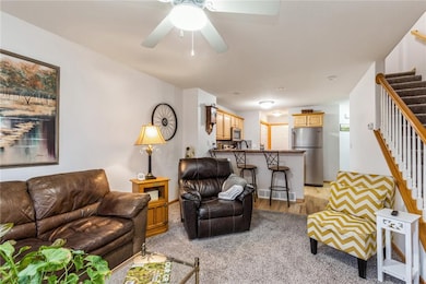 Cozy living room with brand new carpeting