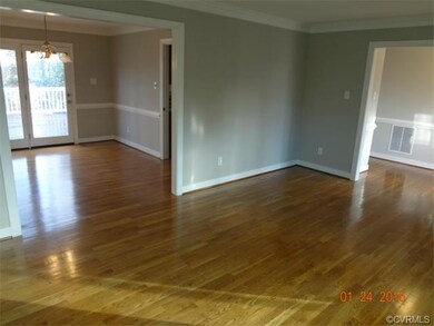 Living room overlooking the dining room