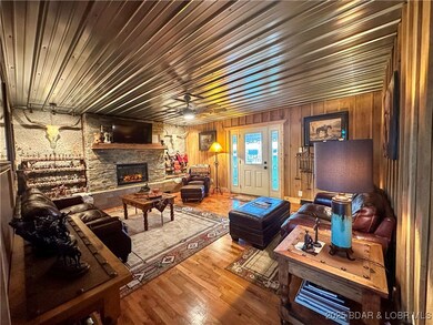 Antique wall paneling on sides of fireplace with g