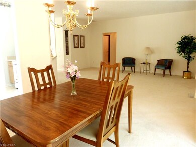 View from the dining room to the great room.