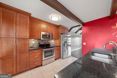 A newly renovated kitchen embraces you