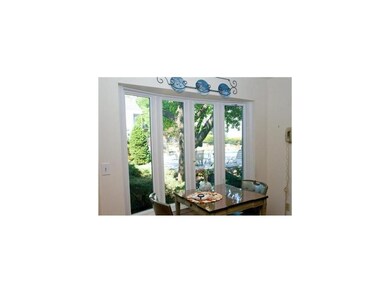 Bay window in eating area in kitchen with a view o