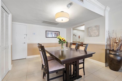 Dining area, looking back to entry door on left